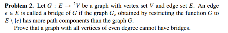 Solved Let G: E rightarrow^2 V be a graph with vertex set V | Chegg.com