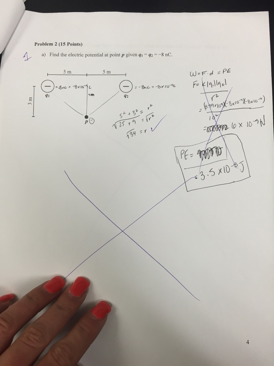 Solved Problem 2 (15 Points) A) Find The Electric Potential | Chegg.com