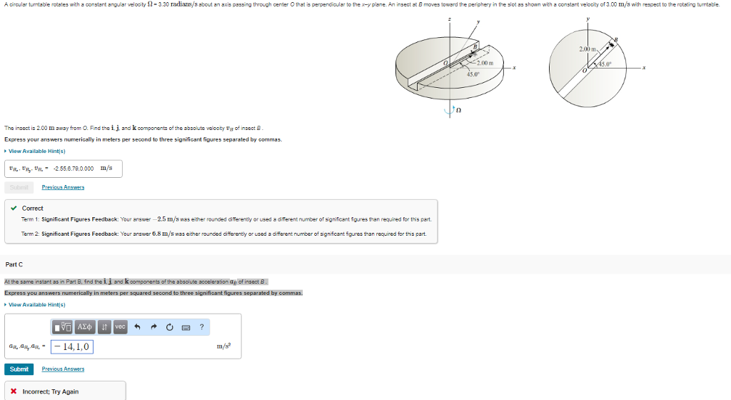 Solved A Circular Turntable Rotates With A Constant | Chegg.com