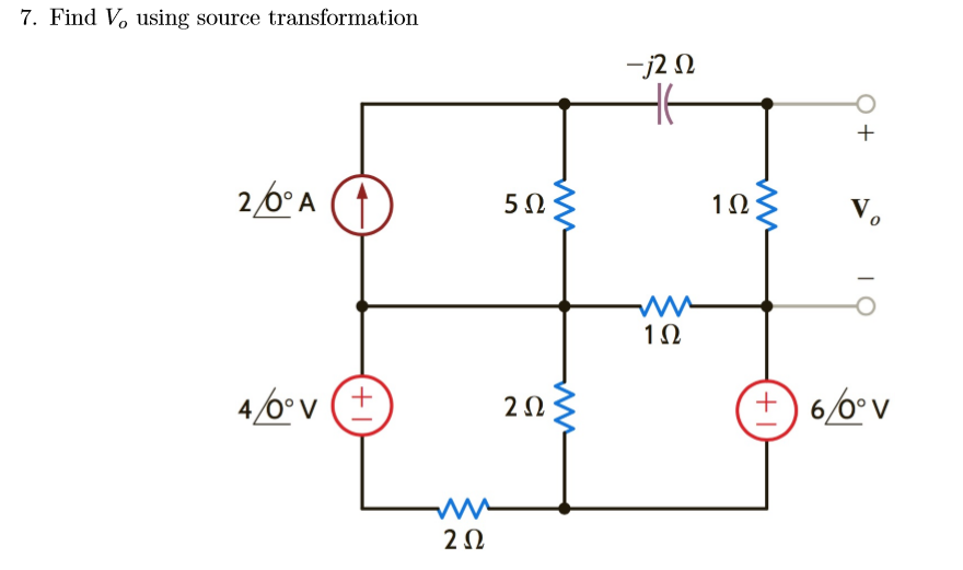 Solved Find V 0 Using Source Transformation 