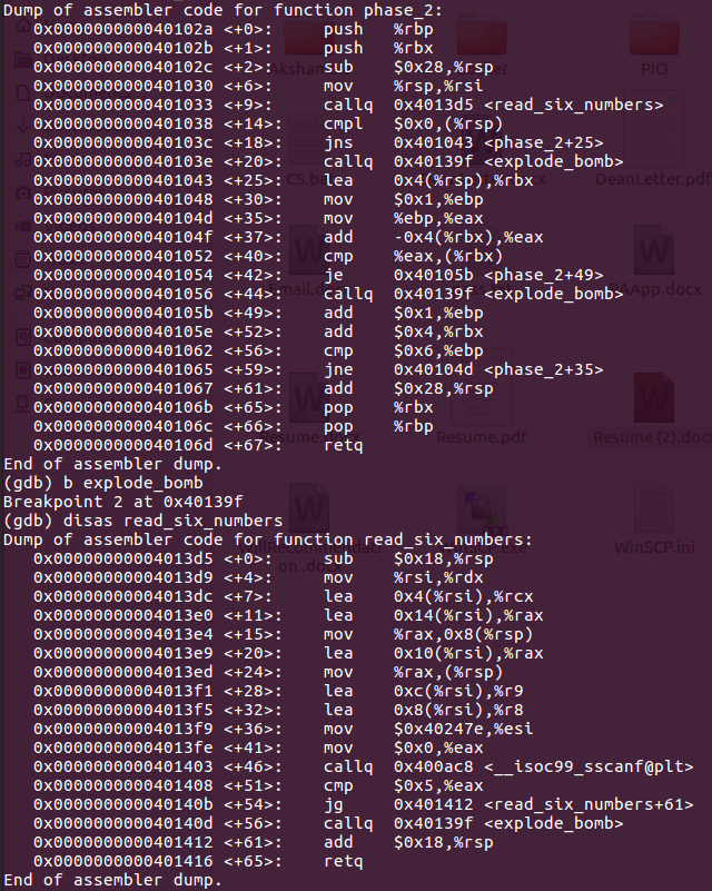 Here are the assembly dumps of the function