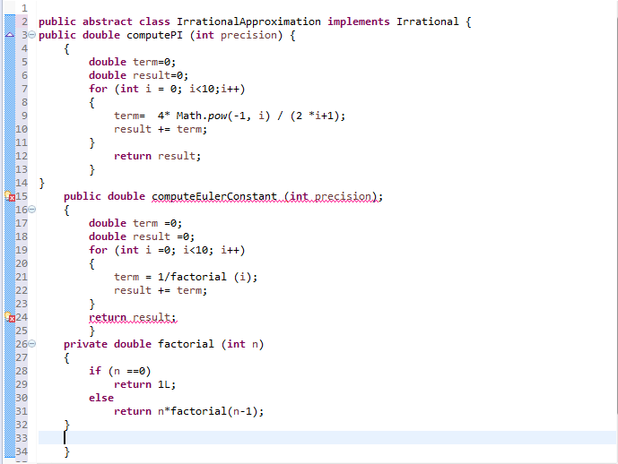 Solved 2. Implementing Java Interface (30 marks) Given the | Chegg.com