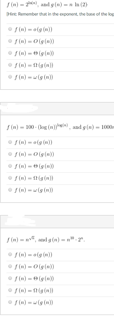 Solved F N 2 In N And G N N In 2 F N O G N Chegg Solved F N 2 In N And G N N In 2 F N O G N Chegg