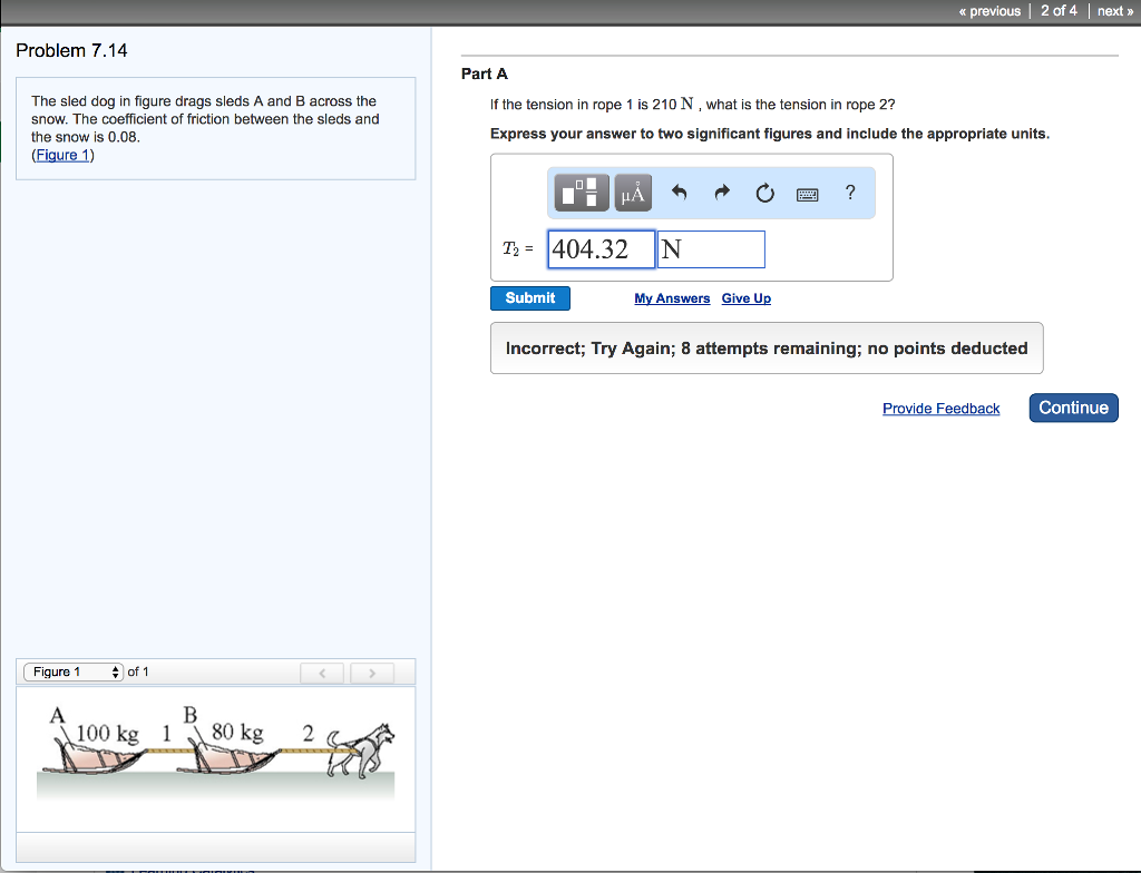 Solved The sled dog in figure drags sleds A and B across the | Chegg.com