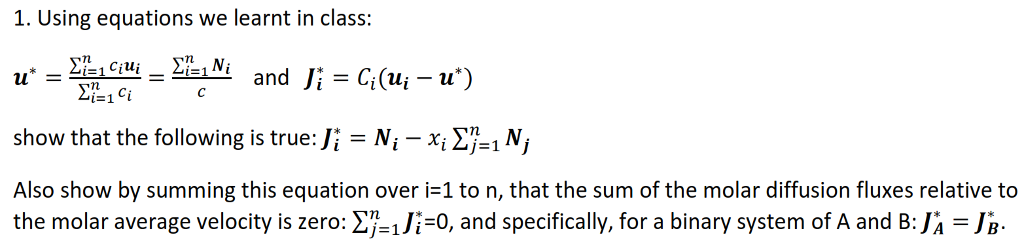 Solved Using equations we learnt in class: show that the | Chegg.com