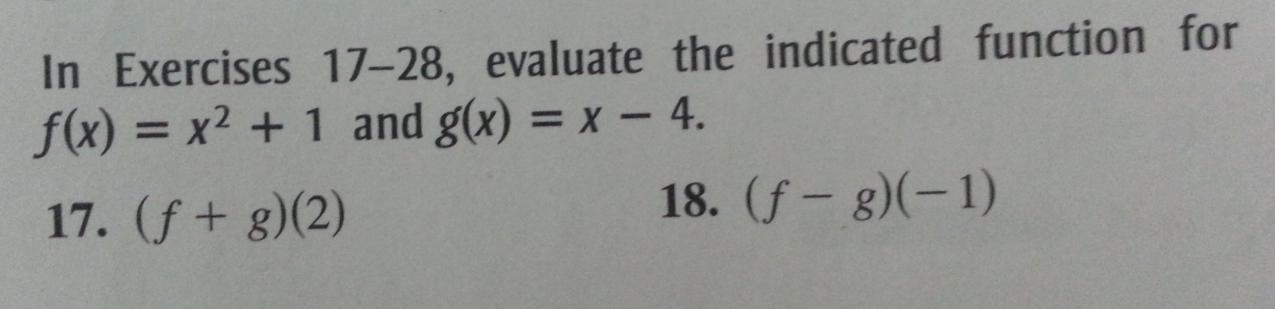 Solved In Exercises 17-28, evaluate the indicated function | Chegg.com