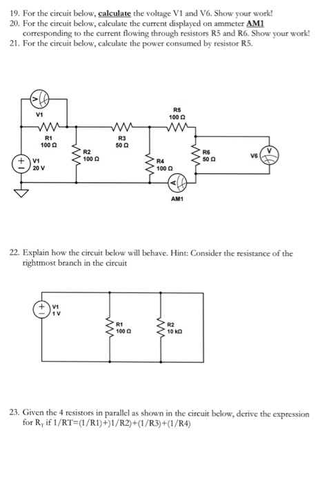 Solved For the circuit below, calculate the voltage V1 and | Chegg.com