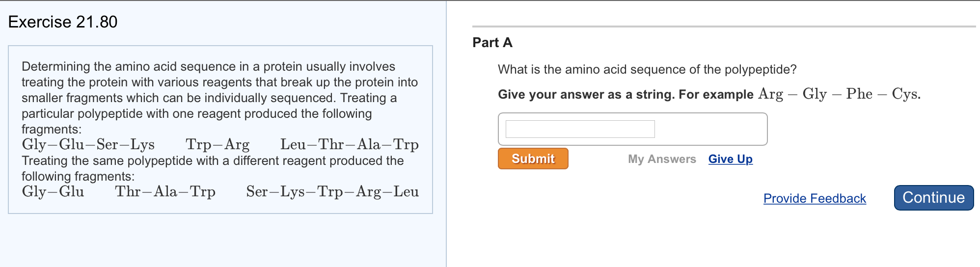 Solved Determining the amino sequence in a protein usually | Chegg.com