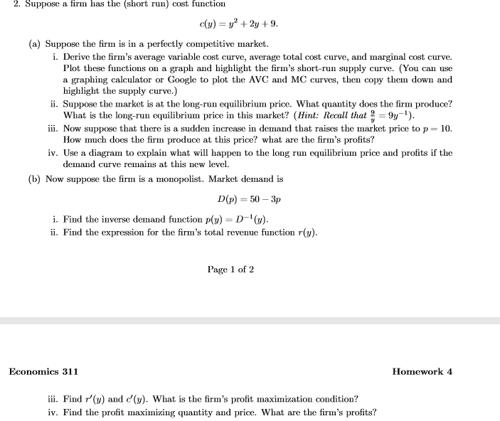 solved-2-suppose-a-firm-has-the-short-run-cost-function-chegg