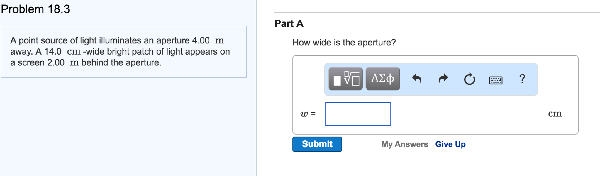 Solved A point source of light illuminates an aperture 4.00 | Chegg.com