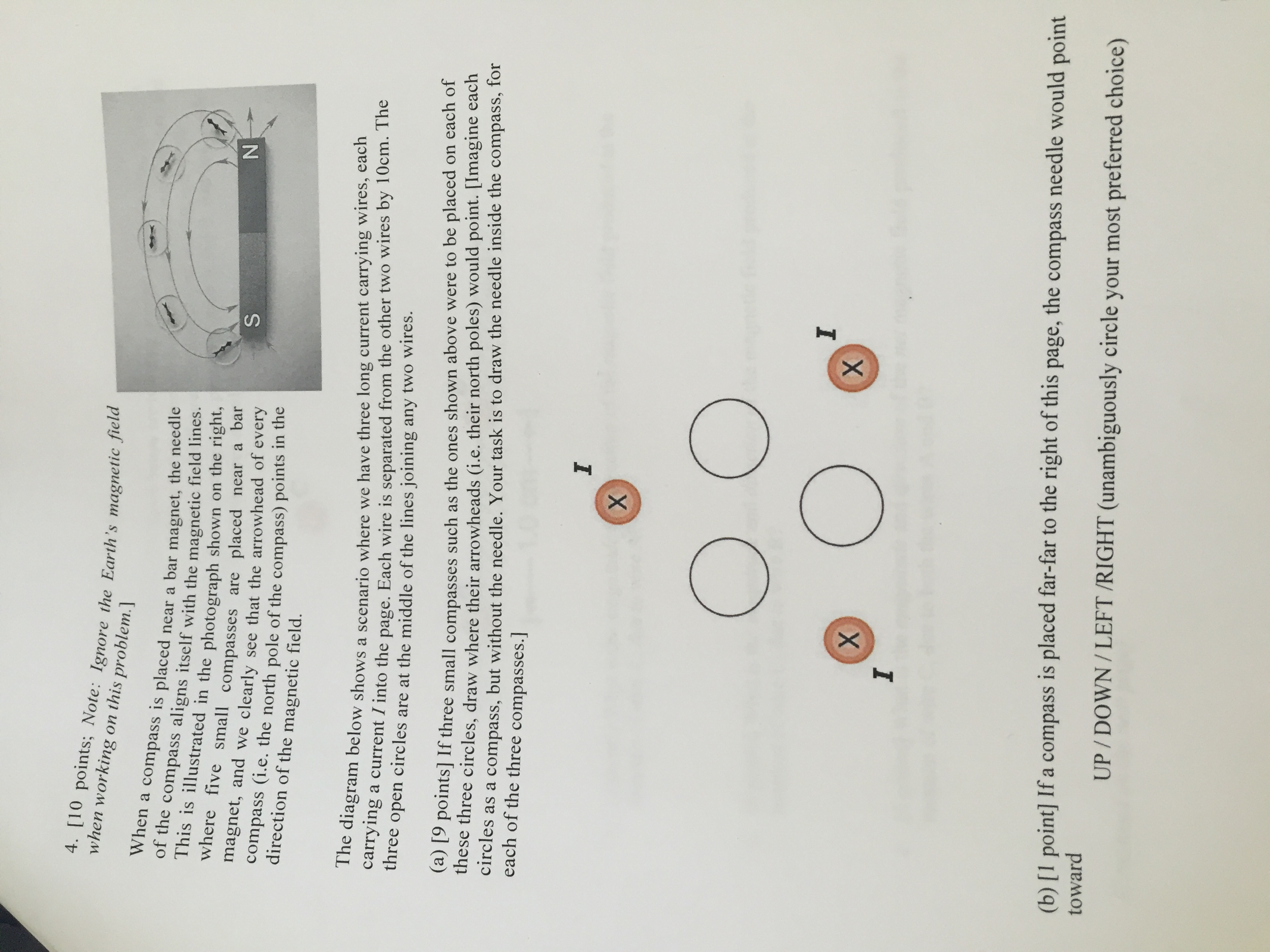 Solved When a compass is placed near a bar the