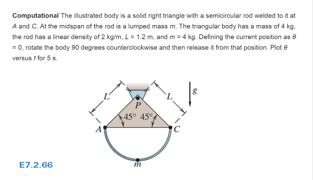 Solved Dynamics Benson H. Tongue E 7.2.66 How do I plot this