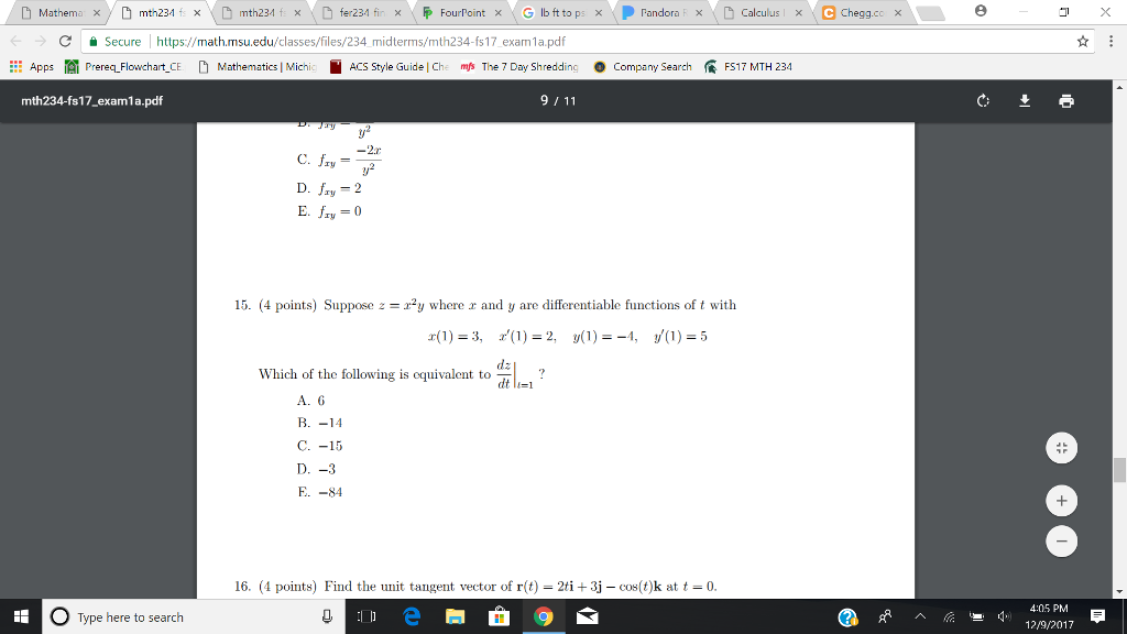 Solved Problem #15 Please Solve And Explain. | Chegg.com