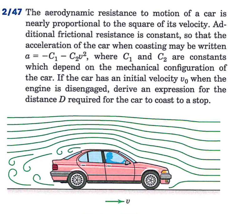 Solved The aerodynamic resistance to motion of a car is