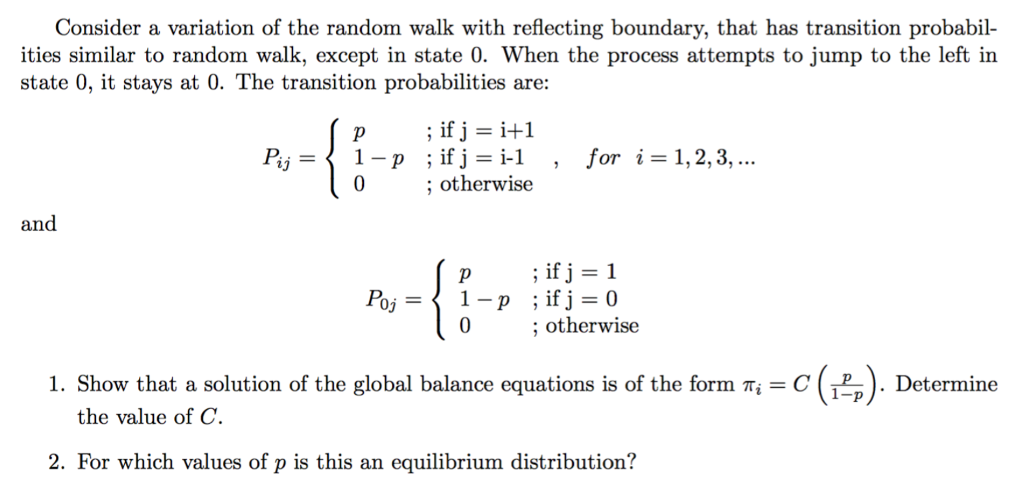 Consider A Variation Of The Random Walk With | Chegg.com