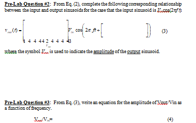 Solved Pre-Lab Question #1: For the circuit in Figure 3, | Chegg.com