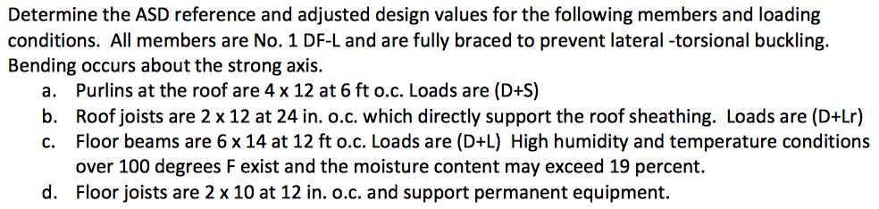Determine the ASD reference and adjusted design | Chegg.com
