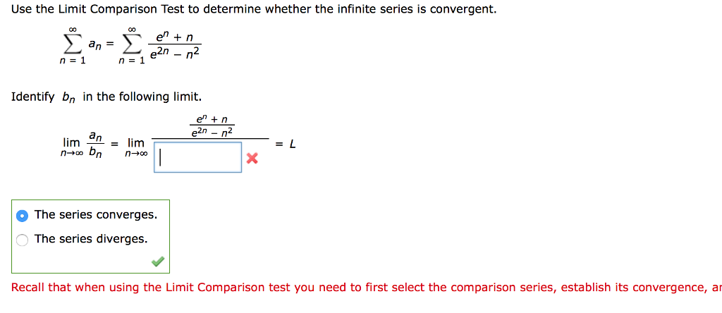 Solved Use The Limit Comparison Test To Determine Whether | Chegg.com