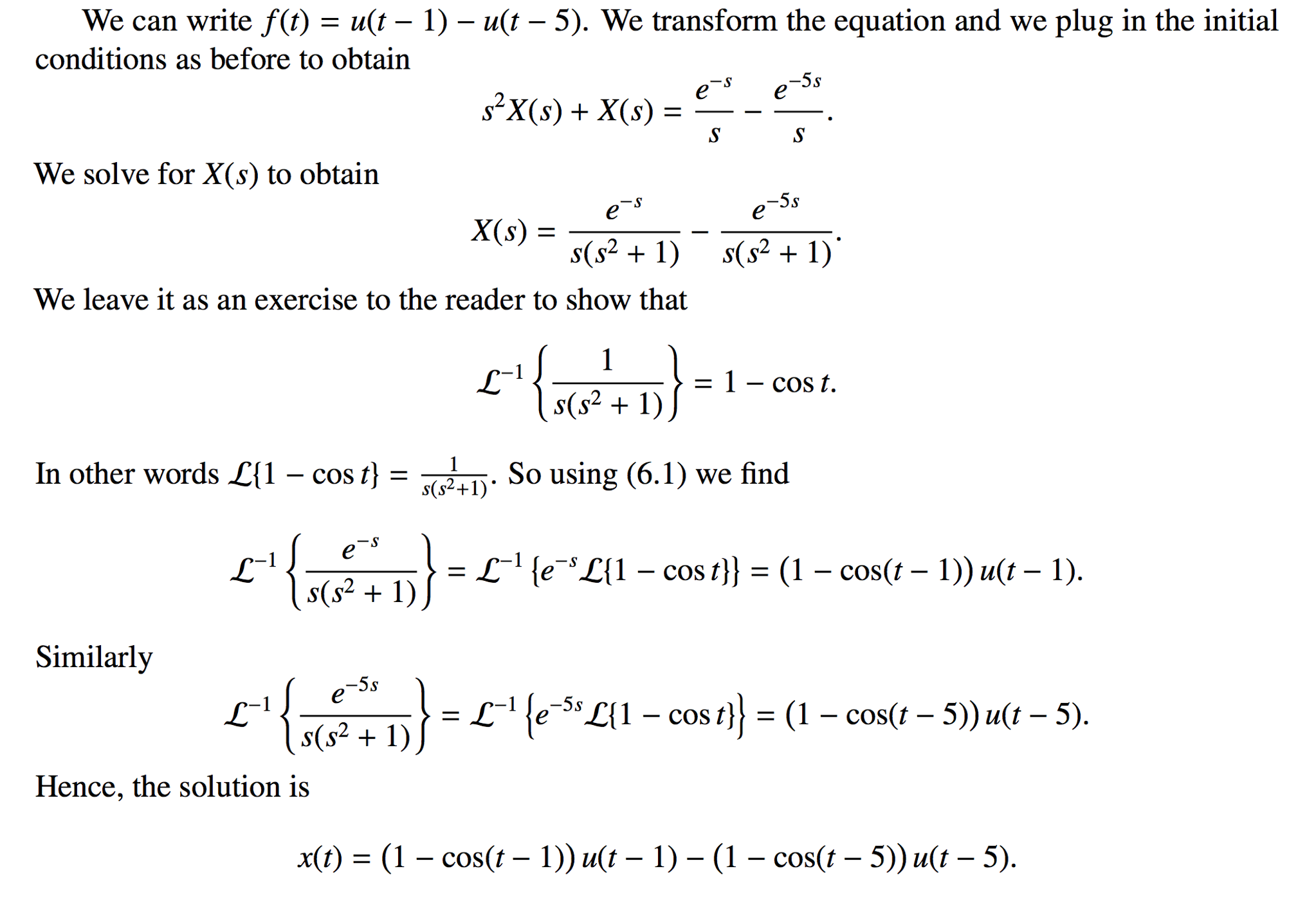 Example 6.2.2: Suppose that the forcing function is | Chegg.com