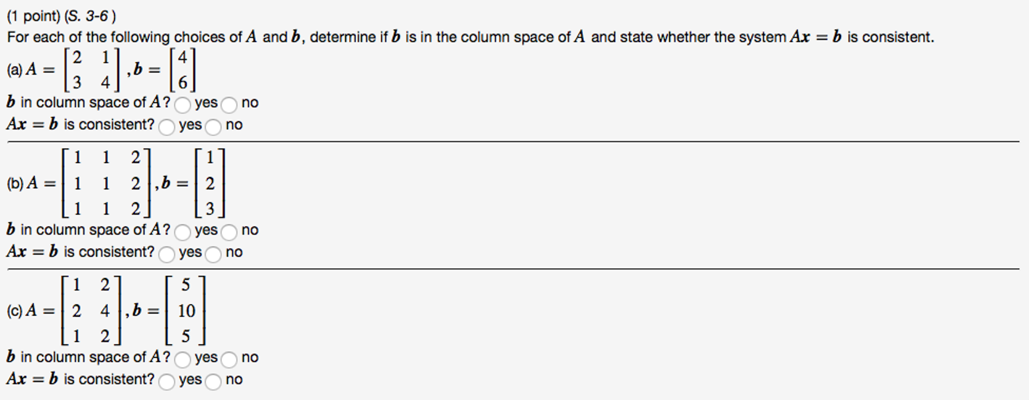 Solved For Each Of The Following Choices Of A And B, | Chegg.com