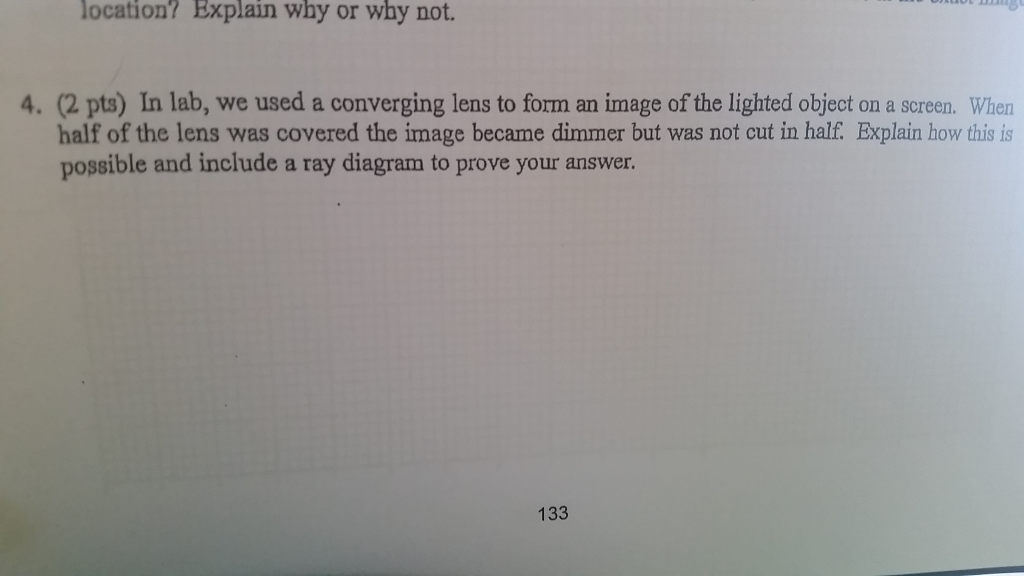 Solved In lab, we used a converging lens to form an image of | Chegg.com