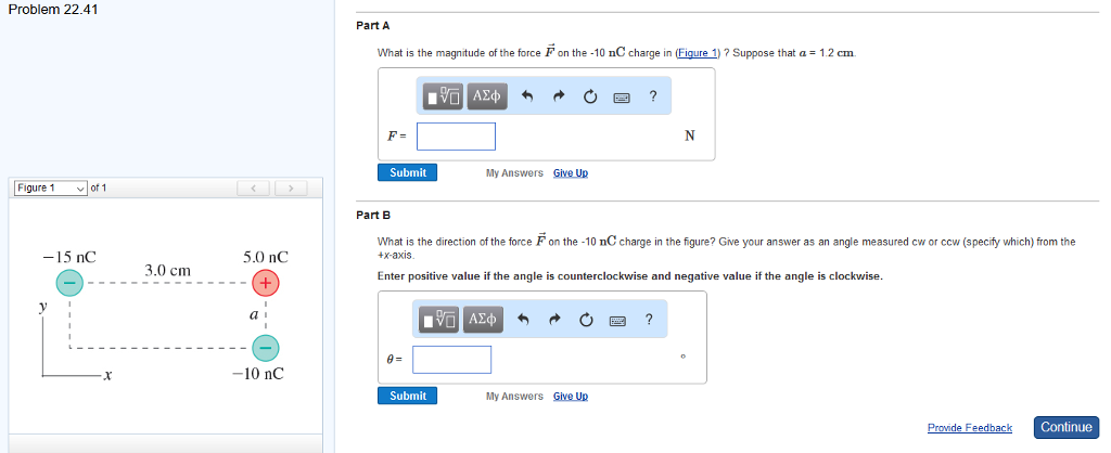 Solved Part A What is the magnitude of the force F⃗ on the | Chegg.com