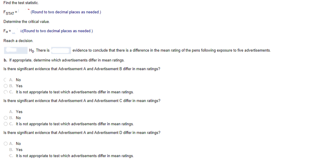 Solved An experiment is designed to compare five different | Chegg.com