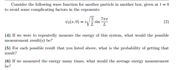 Consider the following wave function for another | Chegg.com