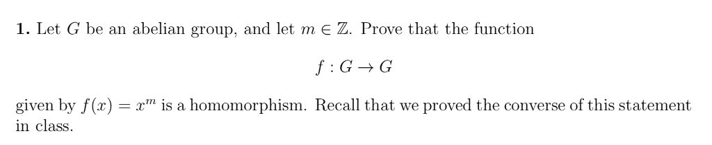 Solved 1 Let G Be An Abelian Group And Let M Ez Prove Chegg Solved 1 Let G Be An Abelian Group And Let M Ez Prove Chegg