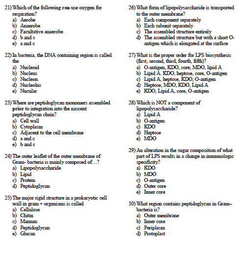 Solved 21) Which of the following can use oxygen for 26) | Chegg.com