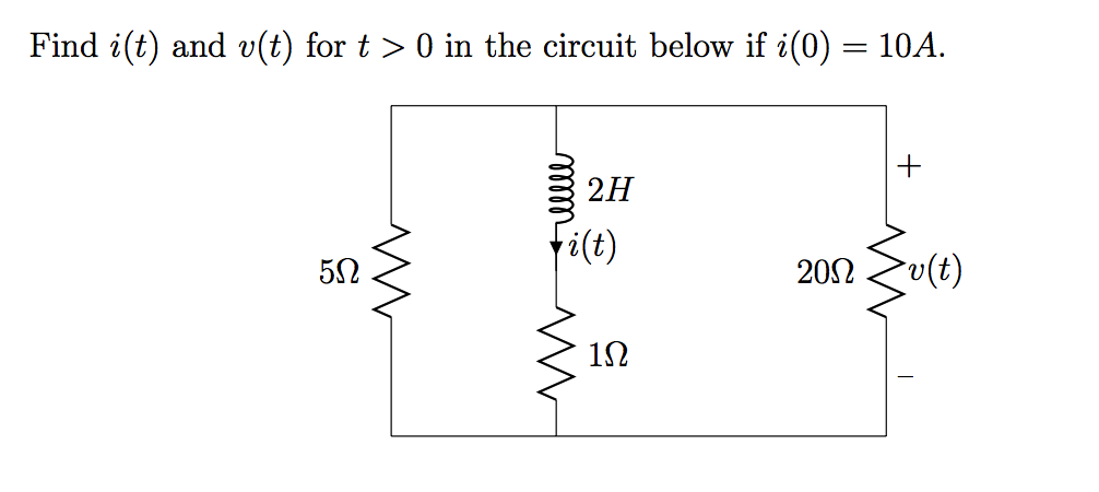 Solved Find I T And Upsilon T For T 0 In The Circuit