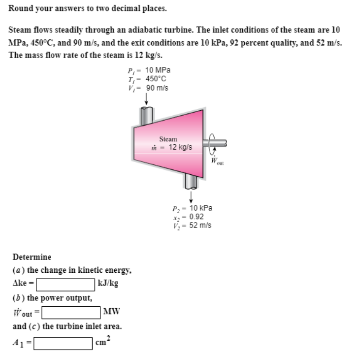 Solved Steam Flows Steadily Through An Adiabatic Turbine. | Chegg.com