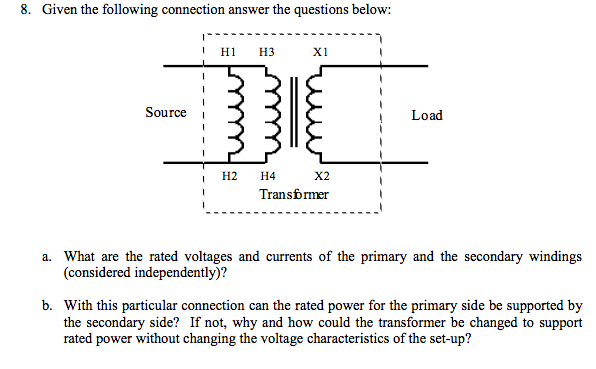 Solved What are the rated voltages and currents of the | Chegg.com