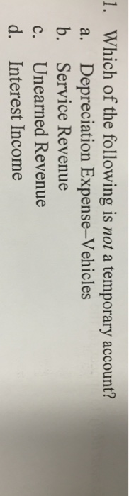 Solved which of the following is not a temporary account chegg