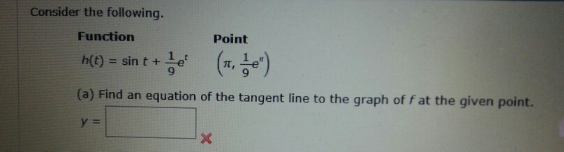 Solved Consider the following. Function h(t) = sin t + tet ( | Chegg.com