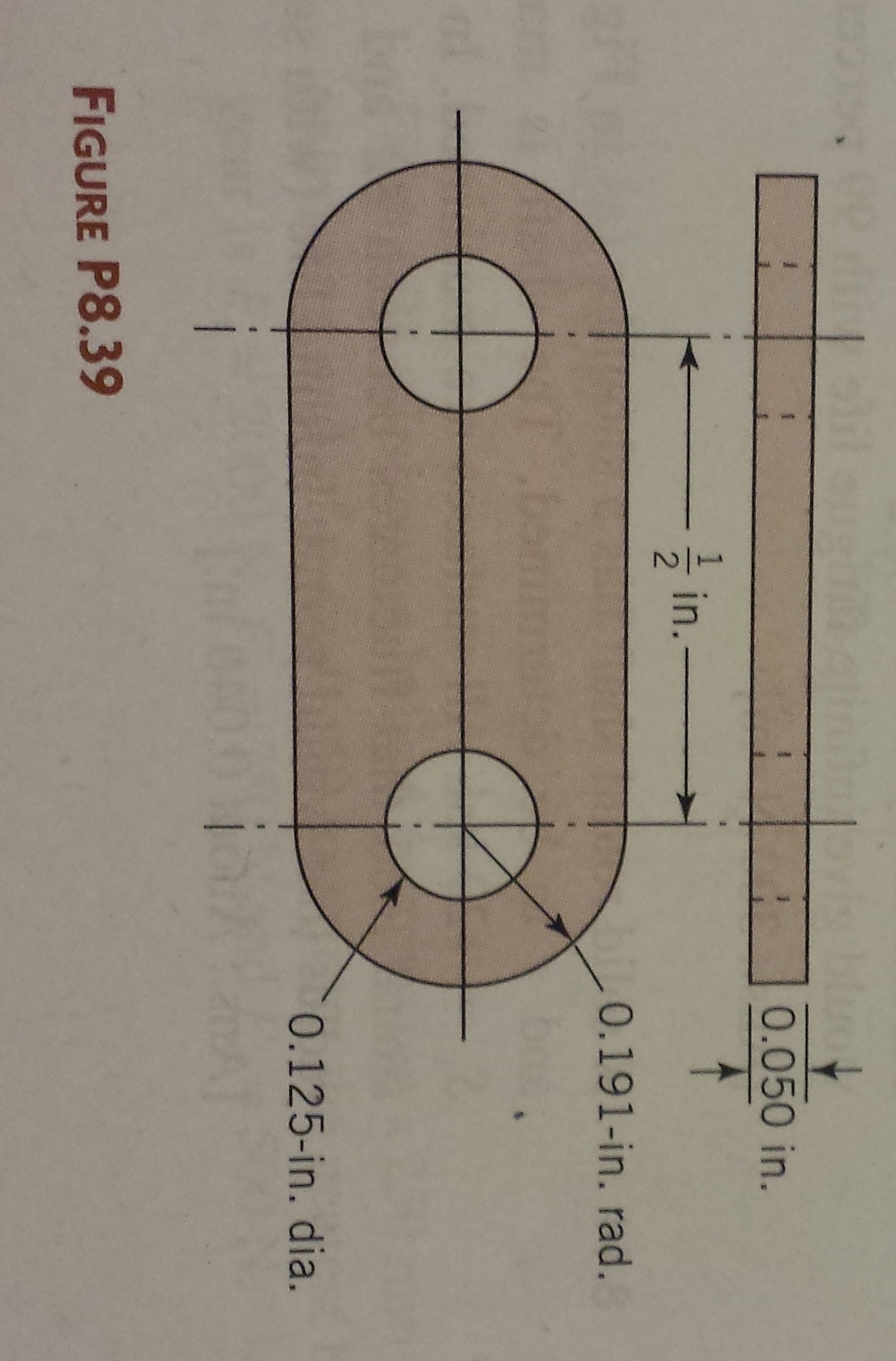 Solved Figure 8.39 shows a 1/2in. pitch roller chain plate,