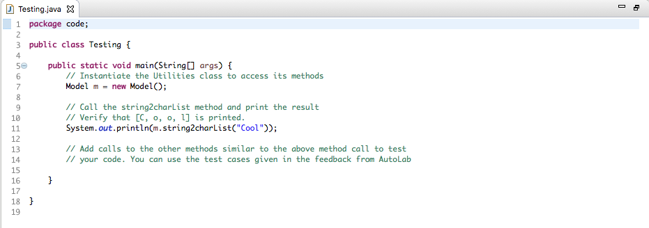 Solved Model.java 1 package code 3㊥irport | Chegg.com