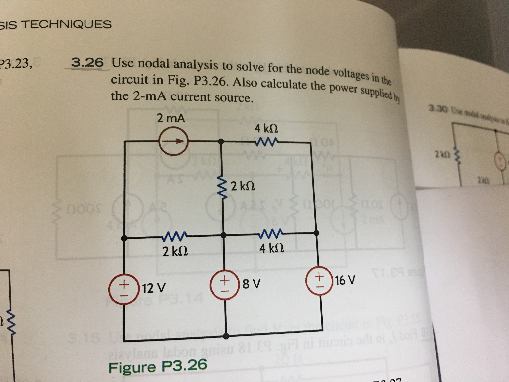 Solved Use nodal analysis to solve for the node voltages in | Chegg.com