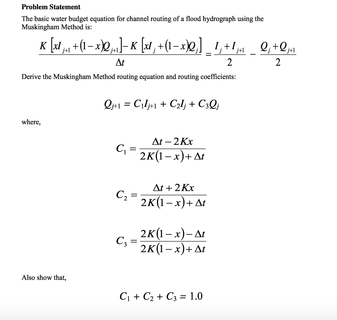 solved-the-basic-water-budget-equation-for-channel-routing-chegg