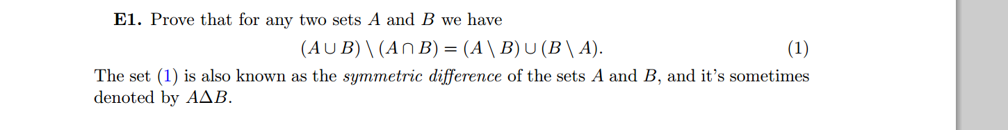 Solved Prove That For Any Two Sets A And B We Have (A | Chegg.com