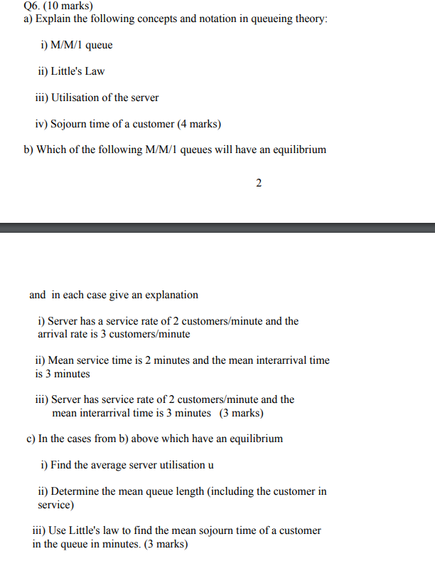 Hw solution queuing theory