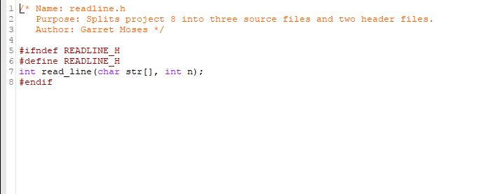 Solved Modify the C program from project 9(which split | Chegg.com