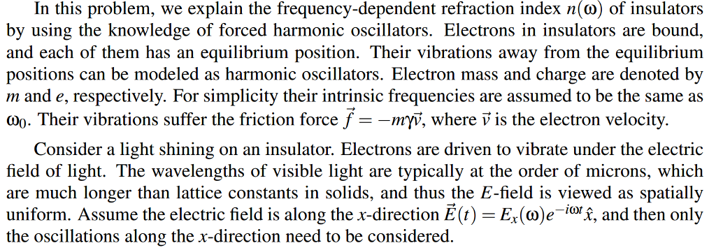 Solved In this problem, we explain the frequency-dependent | Chegg.com