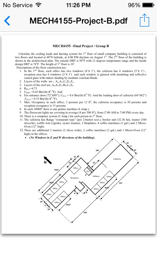 Calculate the cooling loads and ducting system for