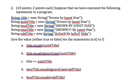 Solved Suppose that we have executed the following | Chegg.com