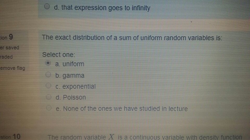 Solved The exact distribution of a sum of uniform random | Chegg.com