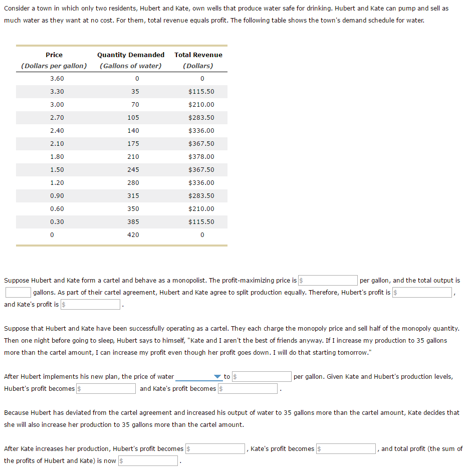 Solved Consider a town in which only two residents, Hubert