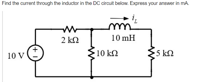 Solved Find the current through the inductor in the DC | Chegg.com