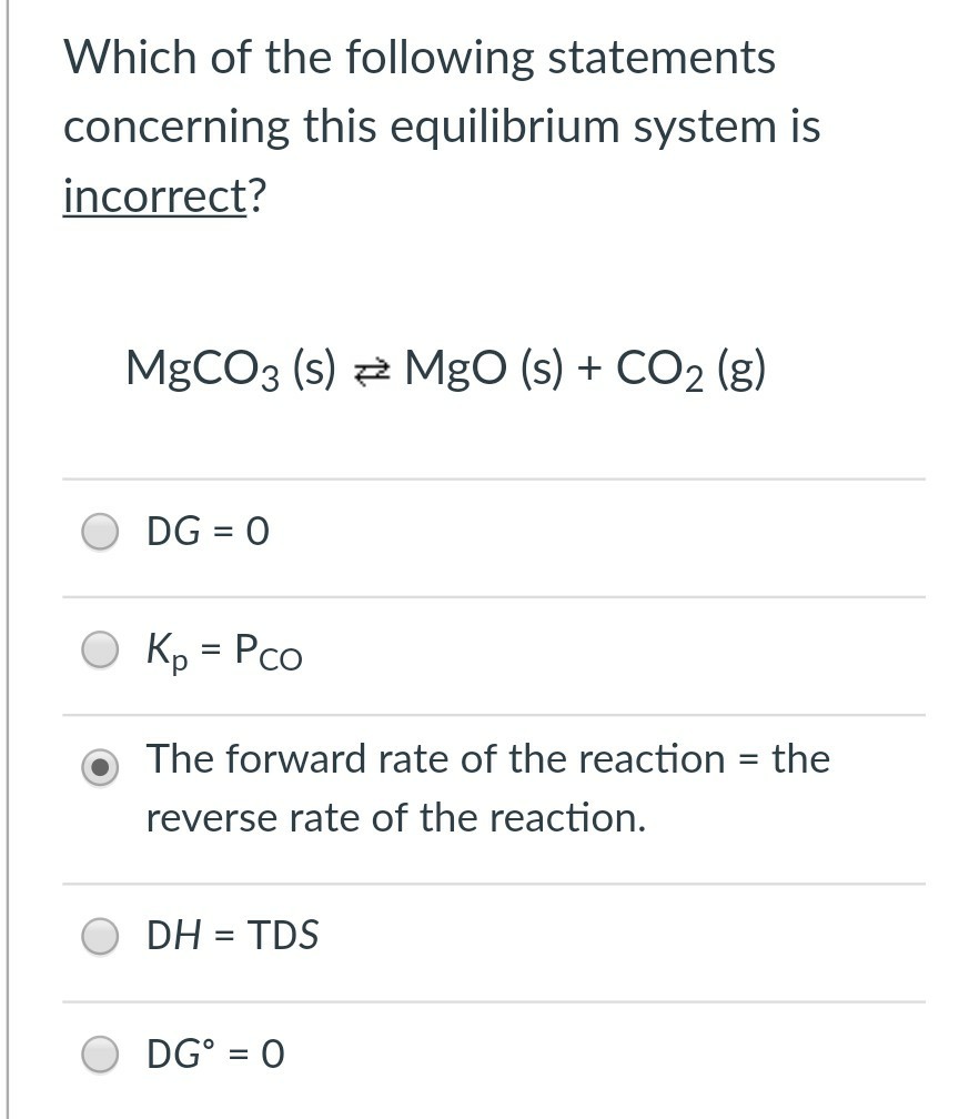 Solved Which of the following statements concerning this | Chegg.com