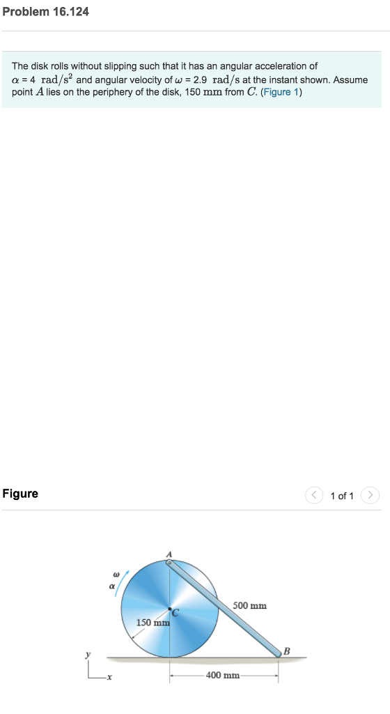 Solved Problem 16.124 The disk rolls without slipping such | Chegg.com